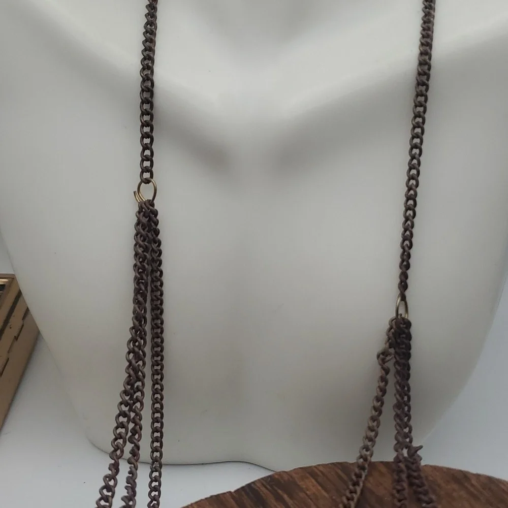 N3108 southwestern copper draping necklace cowgirl wardrobe‎ staple piece ✨️